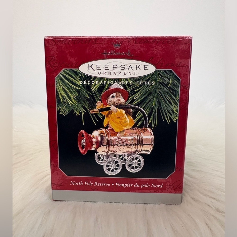 Hallmark Keepsake Ornament - Firefighter Squirrel. “North Pole Reserve”